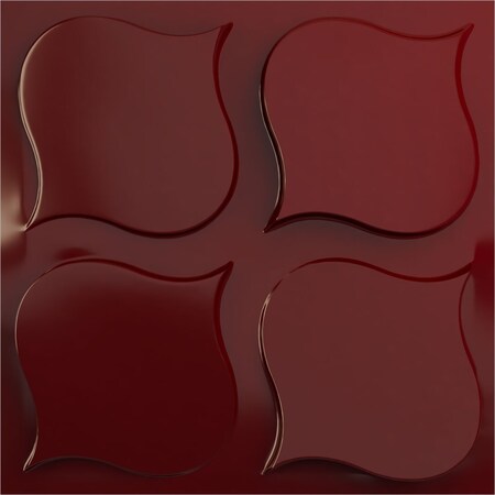 Ekena Millwork 19 5/8"W x 19 5/8"H Clover EnduraWall Decorative 3D Wall Panel, Gloss Merlot (Covers 2.67 Sq. Ft.